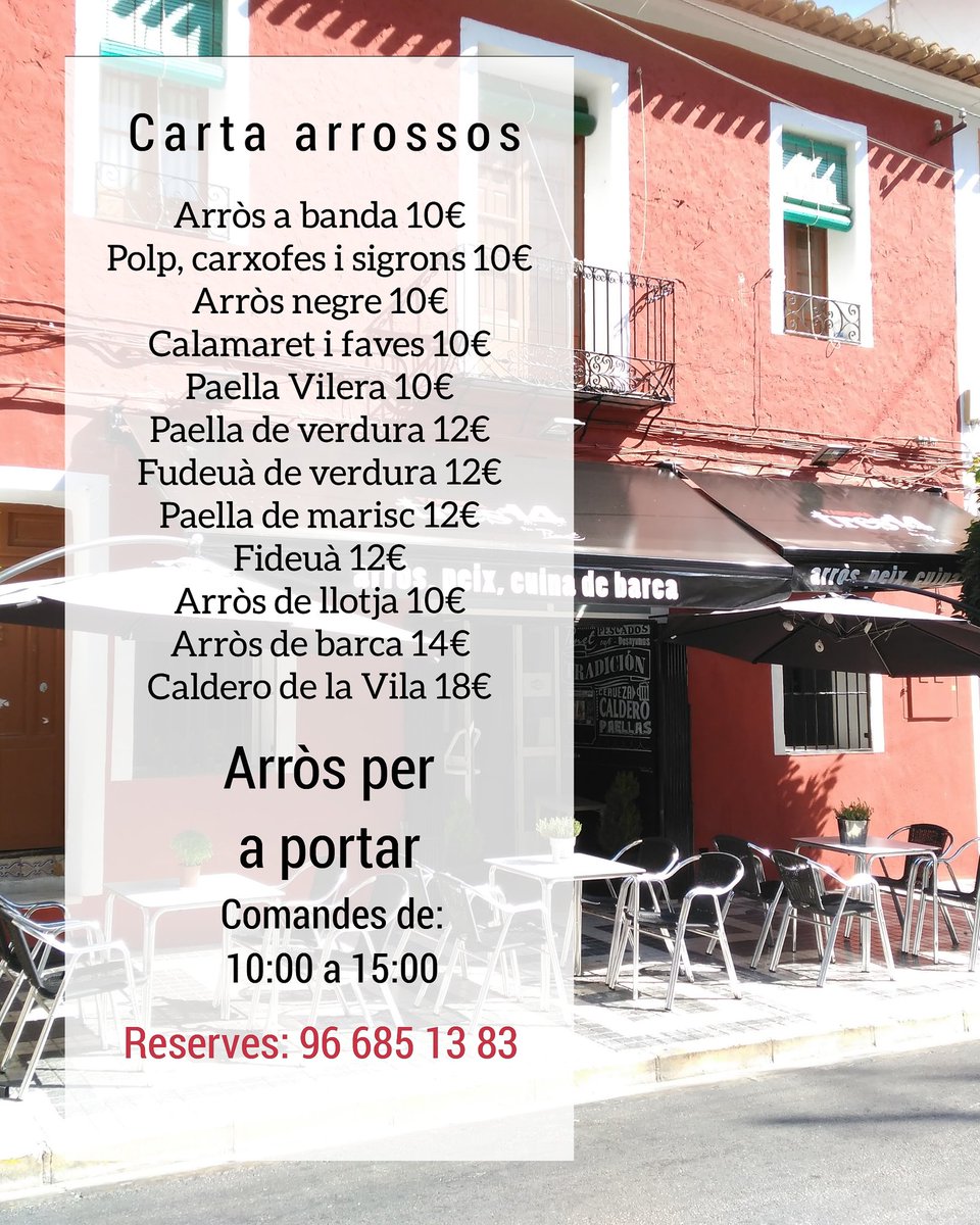 TavernaTres14's tweet photo. Aquesta vegada sembla que no hi ha marxa arrere.
A partir del Dijous 14 de Maig arranquem màquines i pots passar a recollir el teu arròs favorit. 
Ja pots fer les teues comandes al 96 685 13 83 i al 697827612.
Arròs de Pinet, tastant la diferència.
.
#ArròsDePinet https://t.co/L5WWkOXxQU