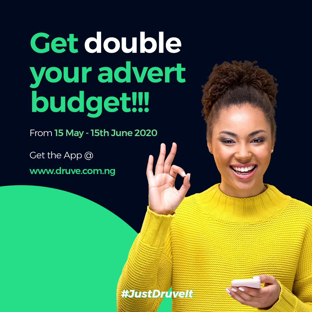 Druveinfo's tweet photo. Small business owners, get in here! From the 15th of May to the 15th of June, you'll get double your advert budget when you advertise on the #Druve app!
What are you waiting for? #GetDruve now to get started - https://t.co/l2T577rvee https://t.co/Xx6HHsohPF