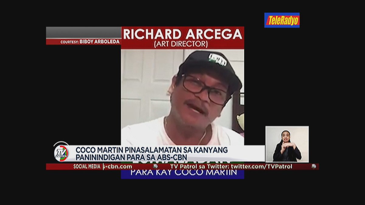 TVPatrol's tweet photo. #TVPatrol Pinasalamatan si Coco Martin ng mga taong nabigyan niya ng hanapbuhay | ulat ni @mjfelipe https://t.co/KDyXW7vnMx