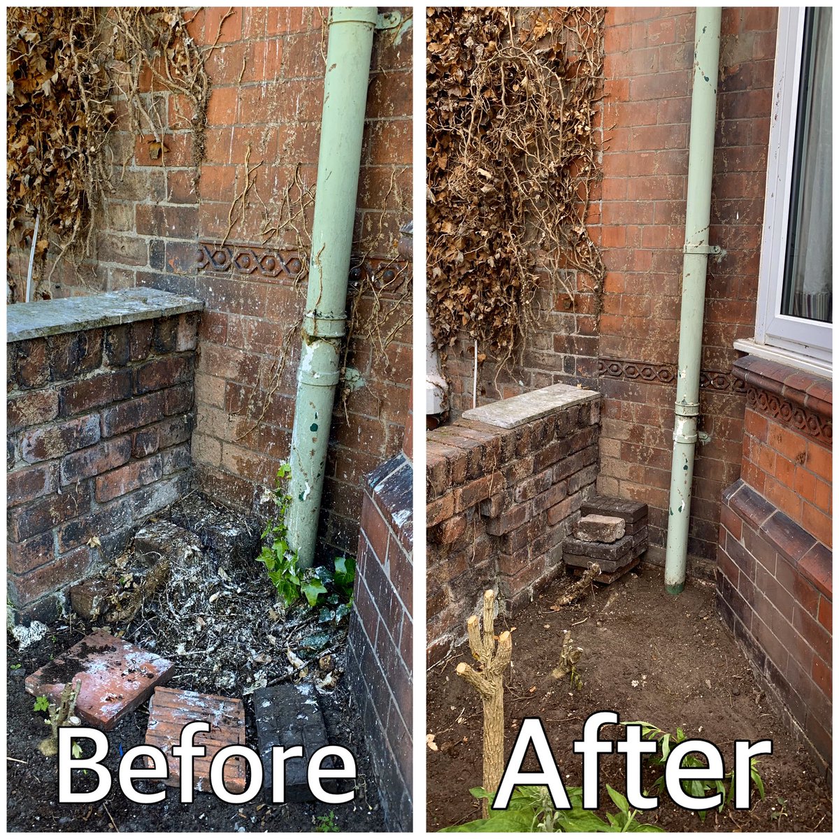 defender_pests's tweet photo. My client and her neighbour had a problem with pigeons perching on the roof gallows and a drain pipe causing an unsightly mess on the house below.

DEFENDER cleaned up the mess and installed high quality bird spikes to the gallows and the drain pipe to leave the house pigeon free https://t.co/jo6pzVhXeM