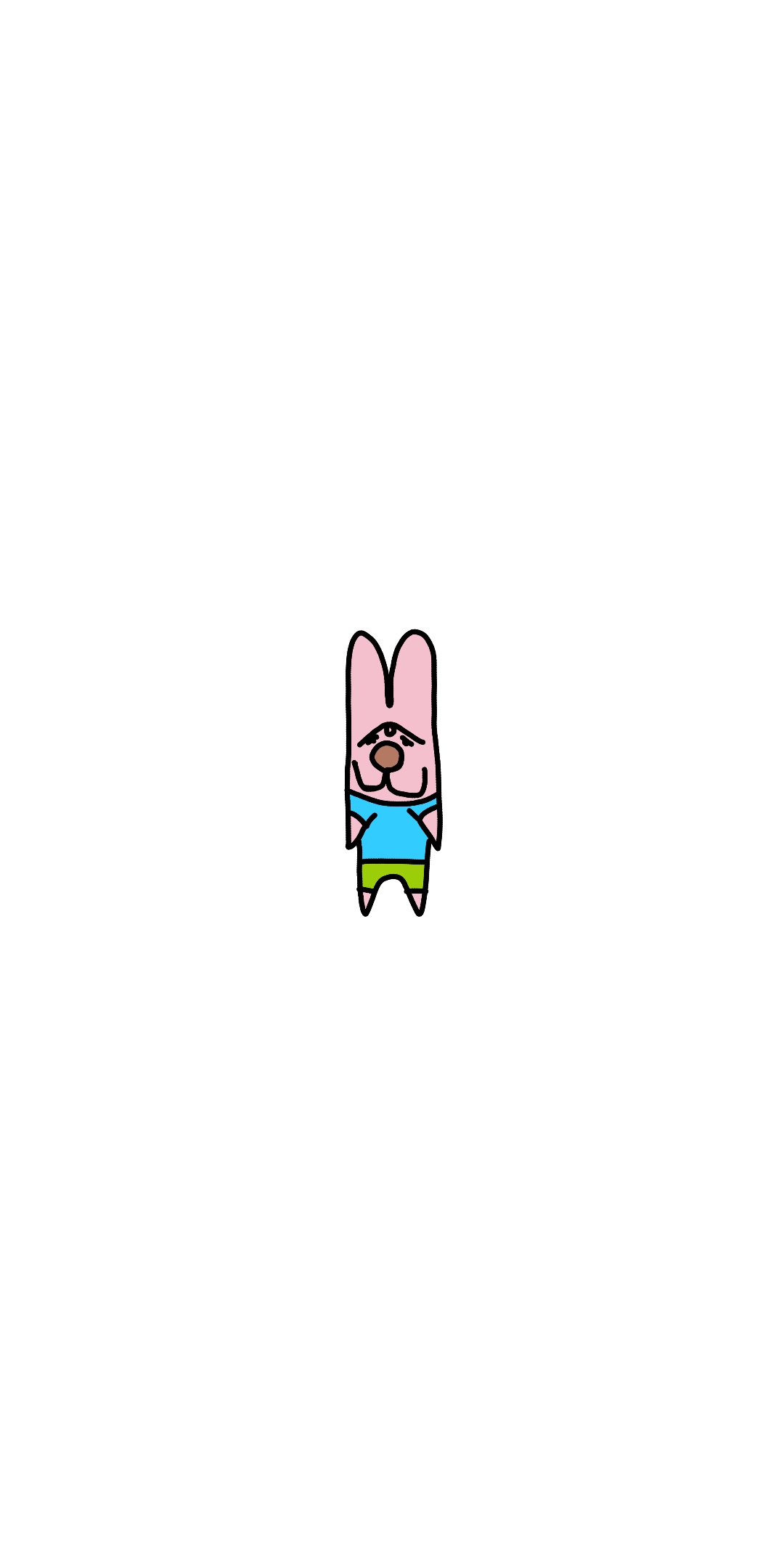 もしかしてタコ 老け顔の うさぎ イラスト Illustration 絵 落書き お絵描き ウサギ 暇潰し イラストレーション シュールな絵 Animal 動物 ゆるいイラスト ゆる絵 うさぎ ペット Illust なかなかや 可愛い Drawing Paint Art