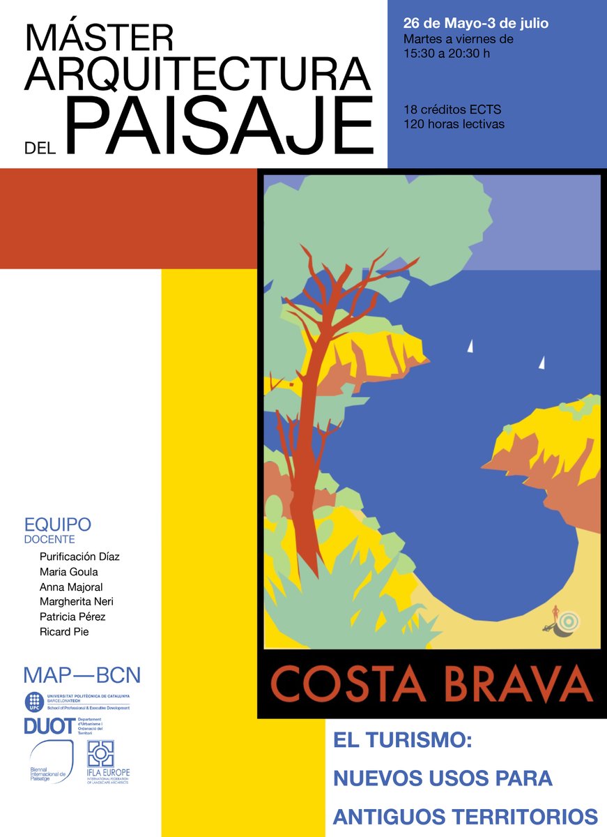 masterpaisatge's tweet photo. ➡️#MAPnoticias

Ya están abiertas las inscripciones para el postgrado Turismo: Nuevos usos para antiguos territorios, del 26 de mayo al 3 de julio.
VERSIÓN ONLINE.

Inscripciones aquí: https://t.co/xboVwwLDAH

#landscape #barcelona #masterlandscape #lanscapedesign https://t.co/TlAm41QtZh
