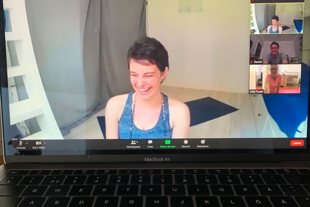 movetostockholm's tweet photo. Every Tuesday we also have global remote yoga with our very own yoga teacher where Netlighters from all our nine different offices across Europe can join🙏🏻✨🧘🏽 Staying active during the coronavirus pandemic boosts our mental and physical health #netlight #onenetlight #remoteyoga https://t.co/q2yusq1iFK
