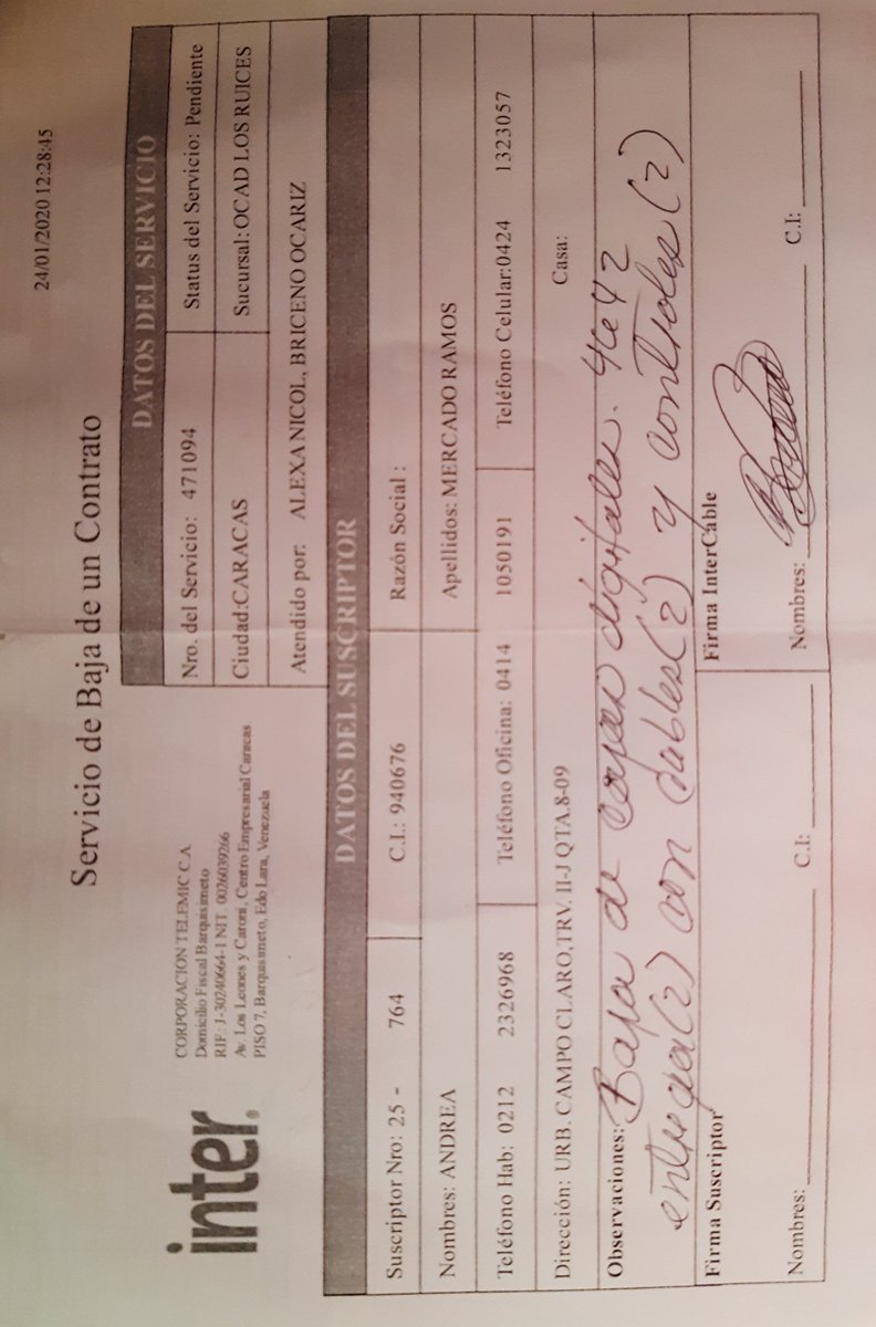 Pattycelisv's tweet photo. @fertechvnzla @TuMundoInter @InterCliente @InterDenuncias @Conatel @sundde_ve @PesimoServicio Dígame yo que entregue  2 cajas digitales en enero y al son de hoy aún me las siguen cobrando, son unos descarados que lo responden a las denuncias. https://t.co/wNxcj7YfMz