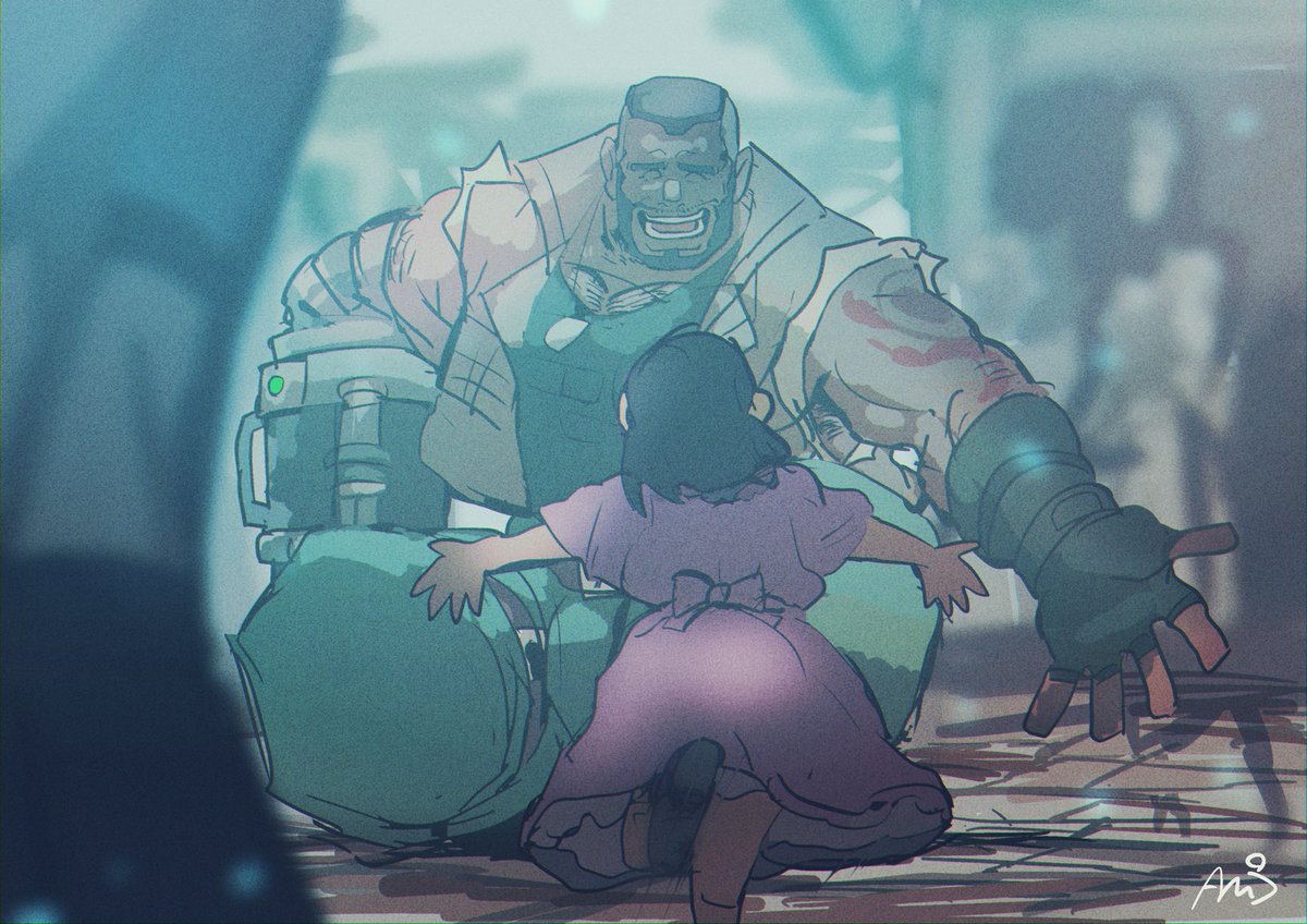 マリンちゃんとバレットのくだりを見るだけでもff7リメイク購入して良かったなあっ アム のイラスト