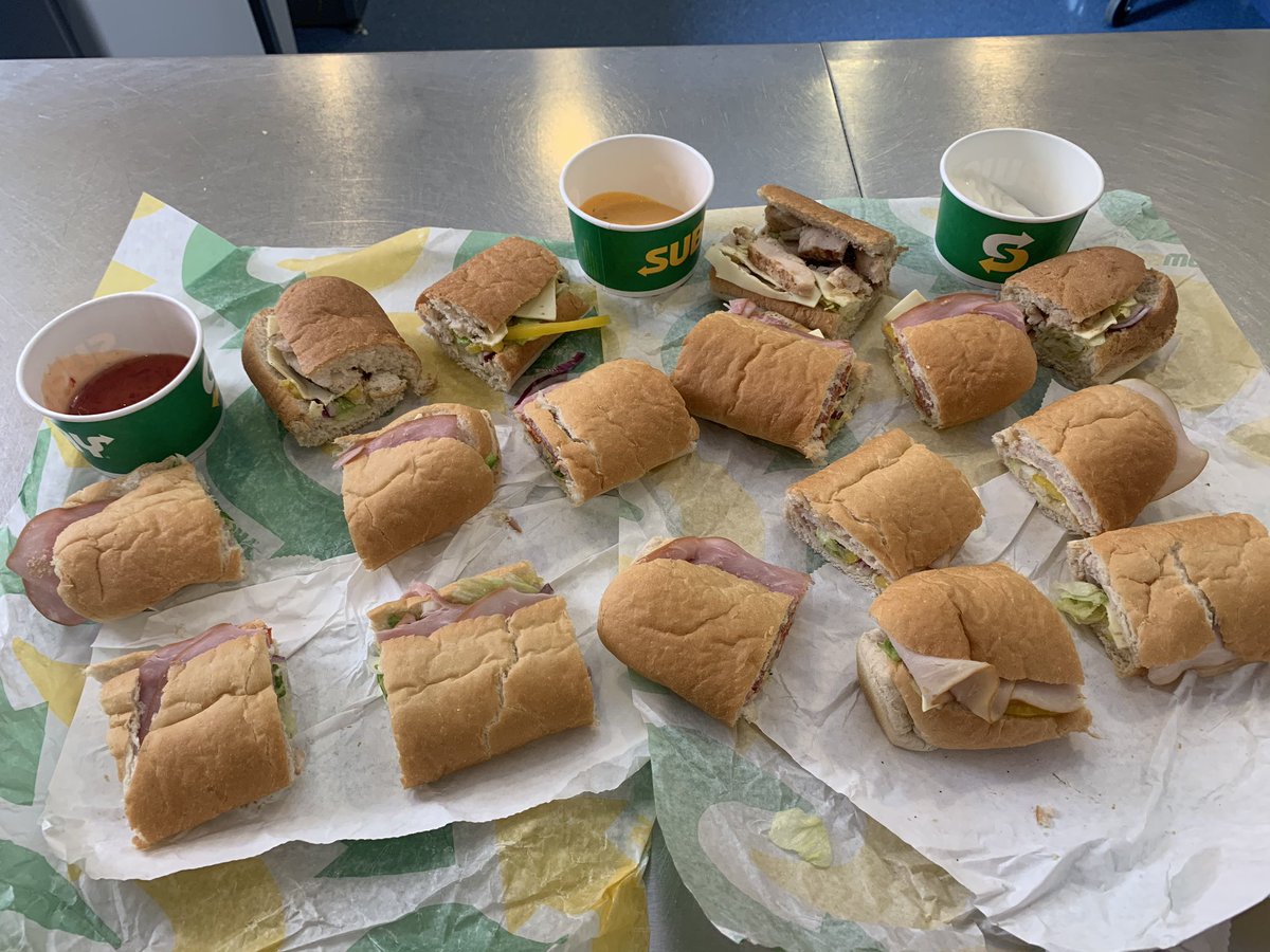 KirstyCook88's tweet photo. Huddle with a difference today for #InternationalNursesDay2020 fitness session led by @laramitchdr and finished with a Subway lunch 🙂 https://t.co/FSjYOiRJwu