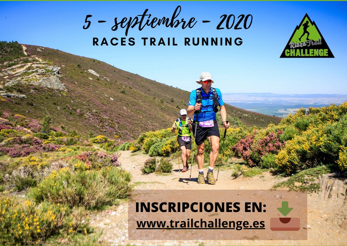 RTrailrunning's tweet photo. 🌄 RIAZA TRAIL CHALLENGE 🌄

✅ Siguen las inscripciones abiertas para @Riaza_Trail que se celebrará el día 5 de septiembre.

⚠️ En caso de anulación se devuelve el importe del dorsal o se guarda la plaza para el 2021.

🔄 Circuito #RacesTrailRunning

➕ https://t.co/bQSvTGNYSK https://t.co/QKZUPQIznX