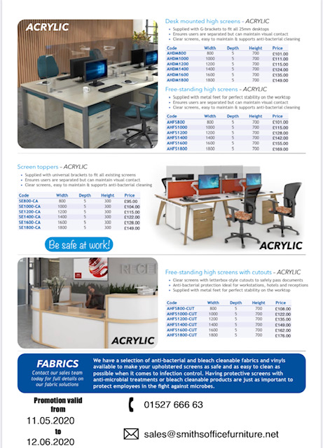 smiths_office's tweet photo. Take a look at our screen solutions. Images are a bit small so please email for a full copy of the price list. info@smithsofficefurniture.net
#WorcestershireHour https://t.co/U5DipaIOkd