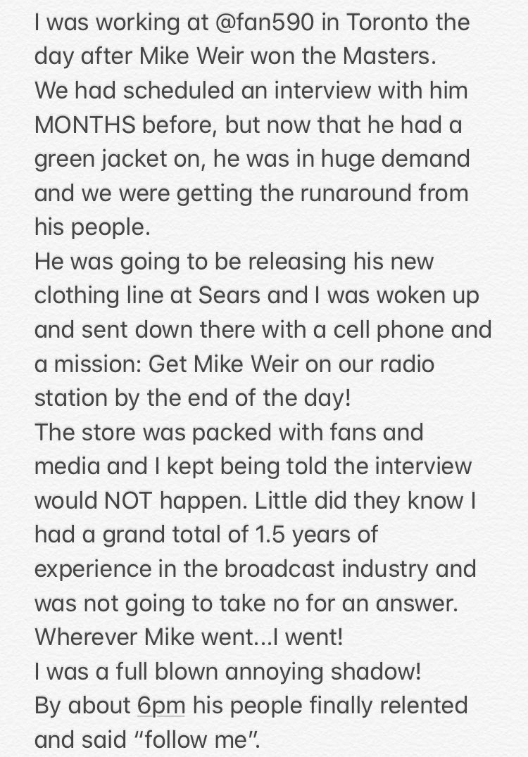The time I (stupidly) turned down a beer from Mike Weir. Happy 50th Birthday 