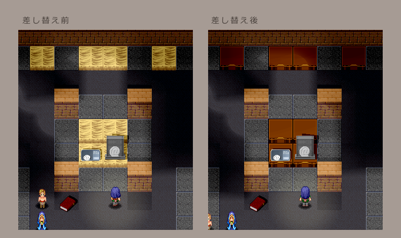 相良 祐 博物館の展示台のマップチップ差し替えです Map1 Bmpの５行目 ９列目 ロダ Up Elona T Co Ovl2y0pj6f