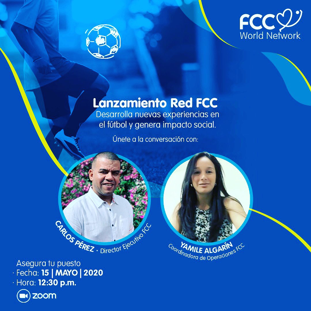 samuelazout's tweet photo. ¡We are ready to announce to the world that FCC World Network is now ready!
#SoccerForDevelopment #SocialInnovation
📆May 15, 2020
🕜12:30 p.m via Zoom.
Learn more and join here👇🏻
https://t.co/JC0F6SND2C https://t.co/yDz12j2mFI
