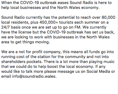 SoundRadio1031's tweet photo. Let us help you by helping us :)  #NorthWales fight against #COVID19 https://t.co/2K42uJequH