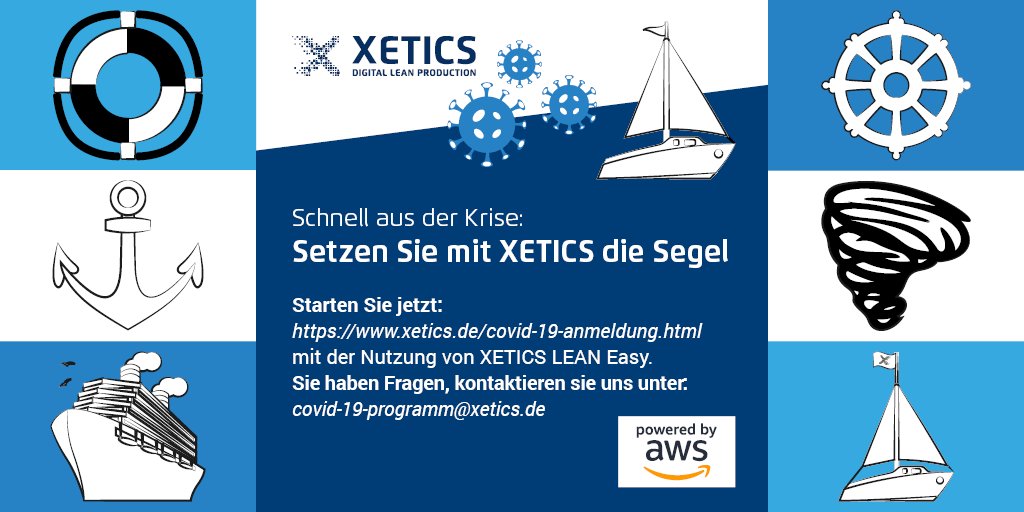 XETICS startet die #Covid19 - Aktion und bietet die App XETICS LEAN Easy zur digitalen Wertstromaufnahme in 2020 kostenlos an: mailchi.mp/5d5825fbb827/c…
#digitalvaluestream #digitaltransformation #SmartFactory #LeanProduction #SupplyChainManagement