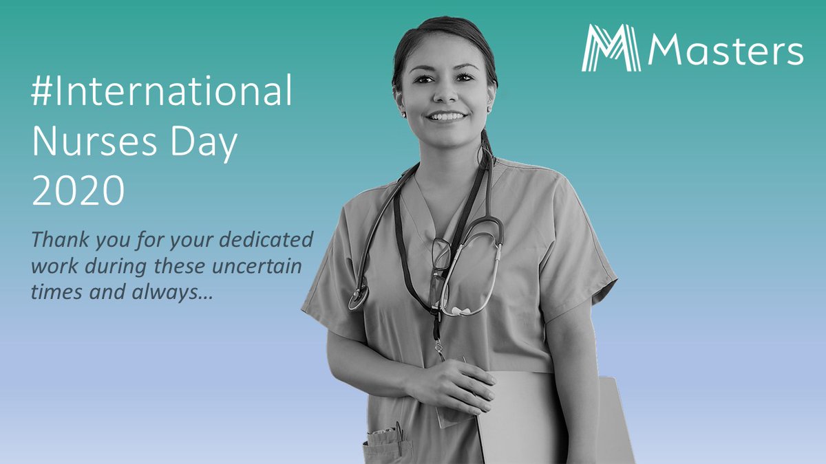 Masters_SP's tweet photo. Today Masters supports #InternationalNursesDay.  Particularly relevant in these challenging times, Masters will continue to do all it can to help healthcare professionals provide the highest quality of care to all patients. #IND2020 #Nurses2020 https://t.co/XC7ROLoAm6
