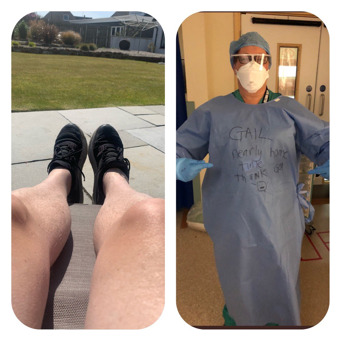Andy Macleod (@physiomac) on Twitter photo The two sides of family , during #COVID19 #lockdown L me as <a href="/Physiomacphysio/">Physiomac Physiotherapy</a> is shut &
R my hero sister <a href="/bud932/">GAIL PIRIEπ΄σ §σ ’σ ³σ £σ ΄σ Ώ</a> an ICU nurse at <a href="/NHS_Scot/">NHS Scotland</a> University Hospital CrosshouseNorrh Ayrshire to her , <a href="/gemmablair/">G E M M A π</a> and their colleagues ππππβ€οΈ
#StayHome #SaveLives The two sides of family , during #COVID19 #lockdown L me as <a href="/Physiomacphysio/">Physiomac Physiotherapy</a> is shut &
R my hero sister <a href="/bud932/">GAIL PIRIEπ΄σ §σ ’σ ³σ £σ ΄σ Ώ</a> an ICU nurse at <a href="/NHS_Scot/">NHS Scotland</a> University Hospital CrosshouseNorrh Ayrshire to her , <a href="/gemmablair/">G E M M A π</a> and their colleagues ππππβ€οΈ
#StayHome #SaveLives