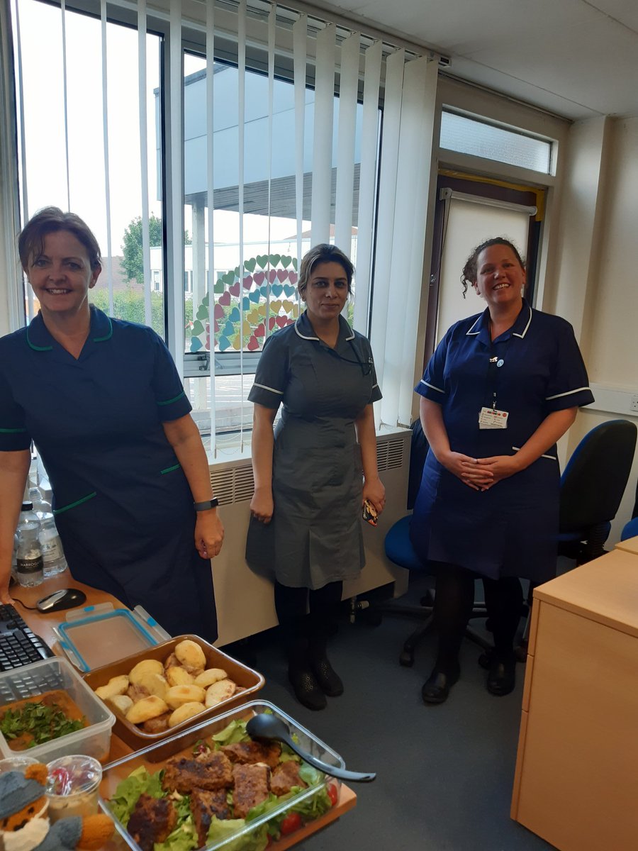 Sam82211807's tweet photo. Tissue viability team celebrating in style with homemade Asian food/ cake and covid teddies #InternationalNursesDay @BucksHealthcare @NMacdonaldBHT https://t.co/38NwTjyQMT