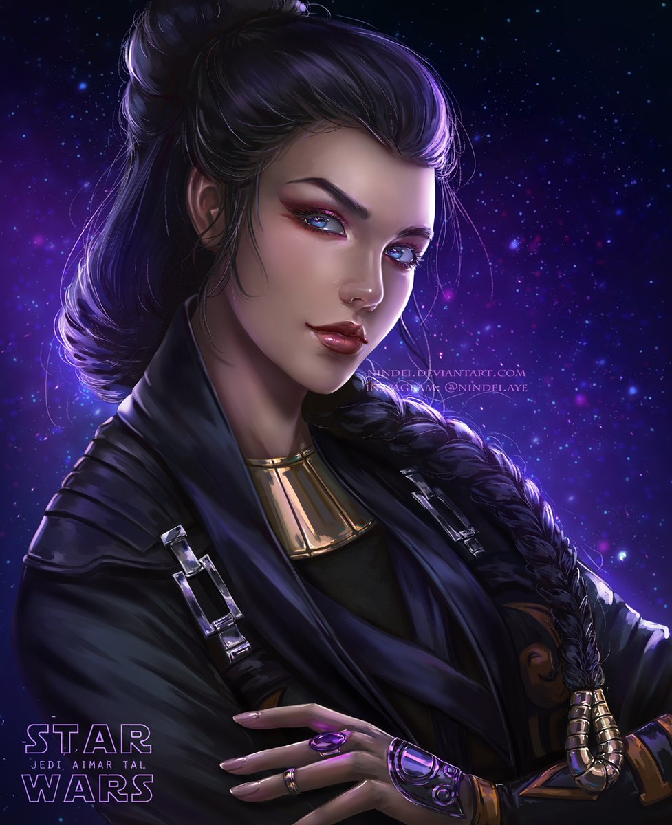 Nindei_Aye's tweet photo. Commissioned painting of an original Jedi character named Aimar Tal. 💜
It was fun to work on it.💜 This is my third Jedi character commission. ☺️ #purpleart 
💌 nindei.aye@gmail.com

#commissionsopen #jedicharacter #jediknight #AimarTal #ArtistOnTwitter #artwork #artists https://t.co/x5EpKHClqw