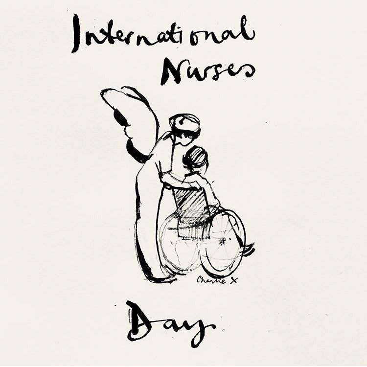 HOTHSuk's tweet photo. Happy International Nurses day! Thank you for your care, your dedication and your compassion. Thank you for going the extra mile and listening when it is so needed. @charliemackesy drawing it beautifully again x https://t.co/I0NdLz5Vbw