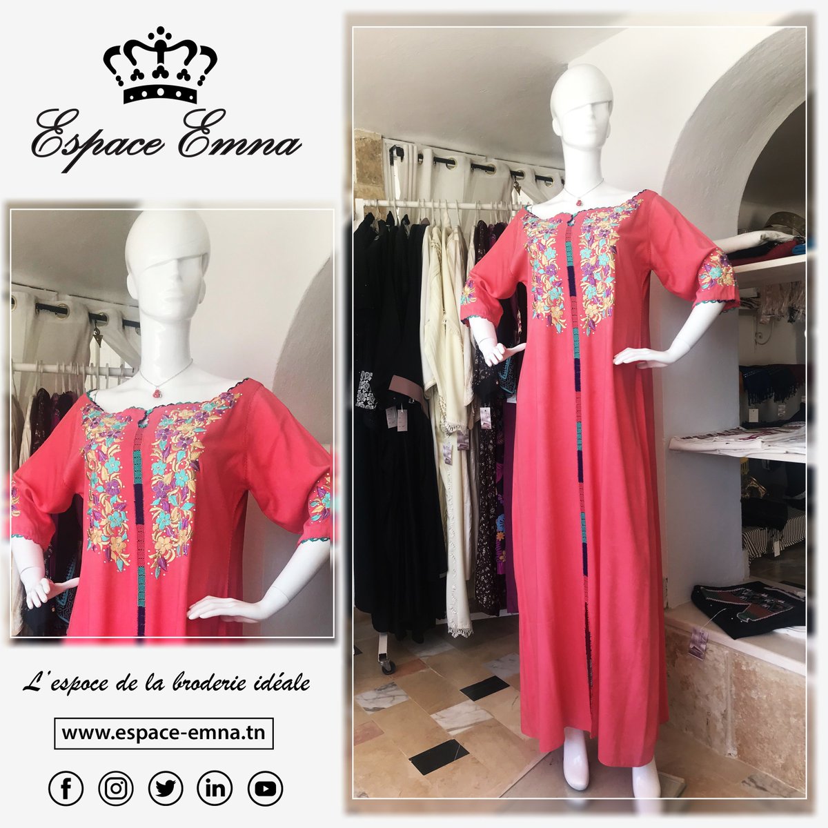 EspaceEmna's tweet photo. Découvrez notre Jebba du tissu Mlifa et broderie marocaine.

🔗 https://t.co/fJmozbnTW3

☎ 97 654 751

#EspaceEmna #broderie #broderiemarocaine #jebba #summer2020 #tunisie #traditional #confection #textile #clothing https://t.co/egEI61iyAG