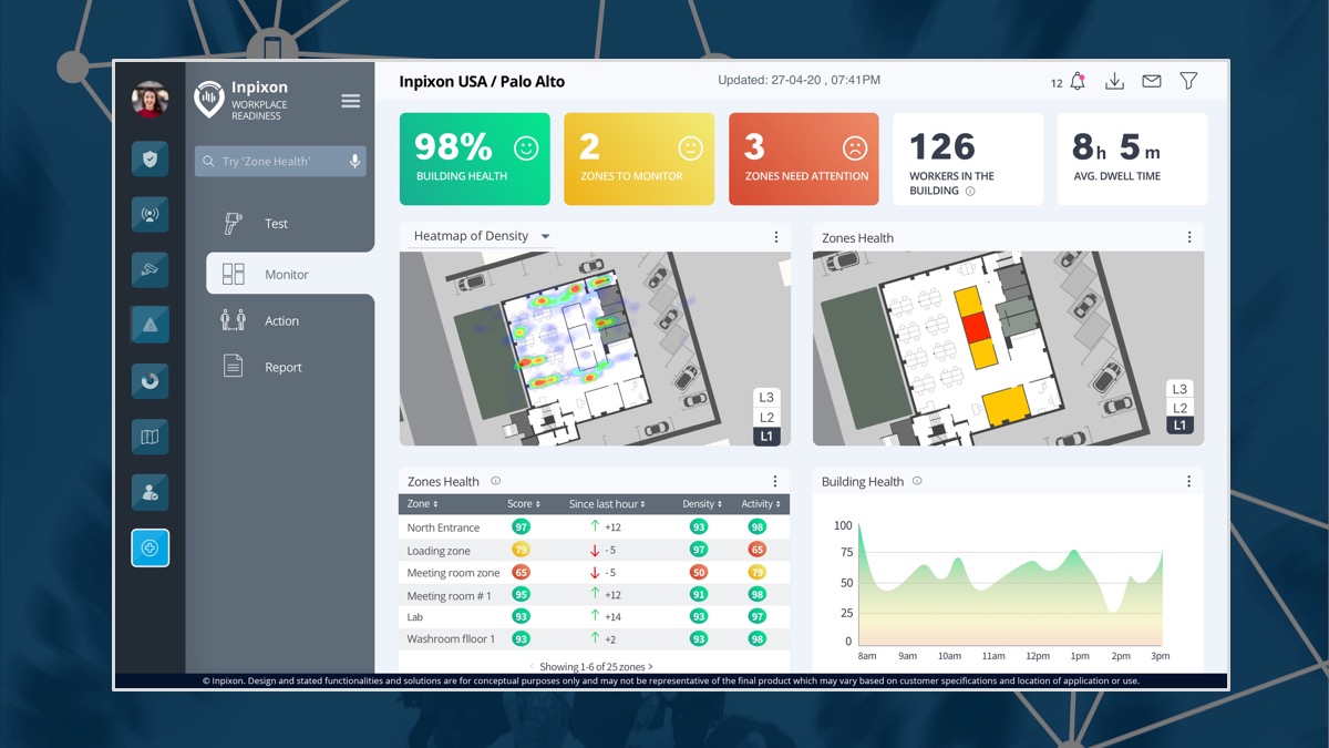 InpixonHQ's tweet photo. Inpixon Announces Workplace Readiness Dashboards with Solutions to Assist Businesses with Physical Distancing and Contact Tracing Efforts
https://t.co/SdKIlemOs6 
$INPX #indoorintelligence #indoorpositioning #indoormapping #workplacesafety #physicaldistancing #contacttracing https://t.co/YYVDitzXyS