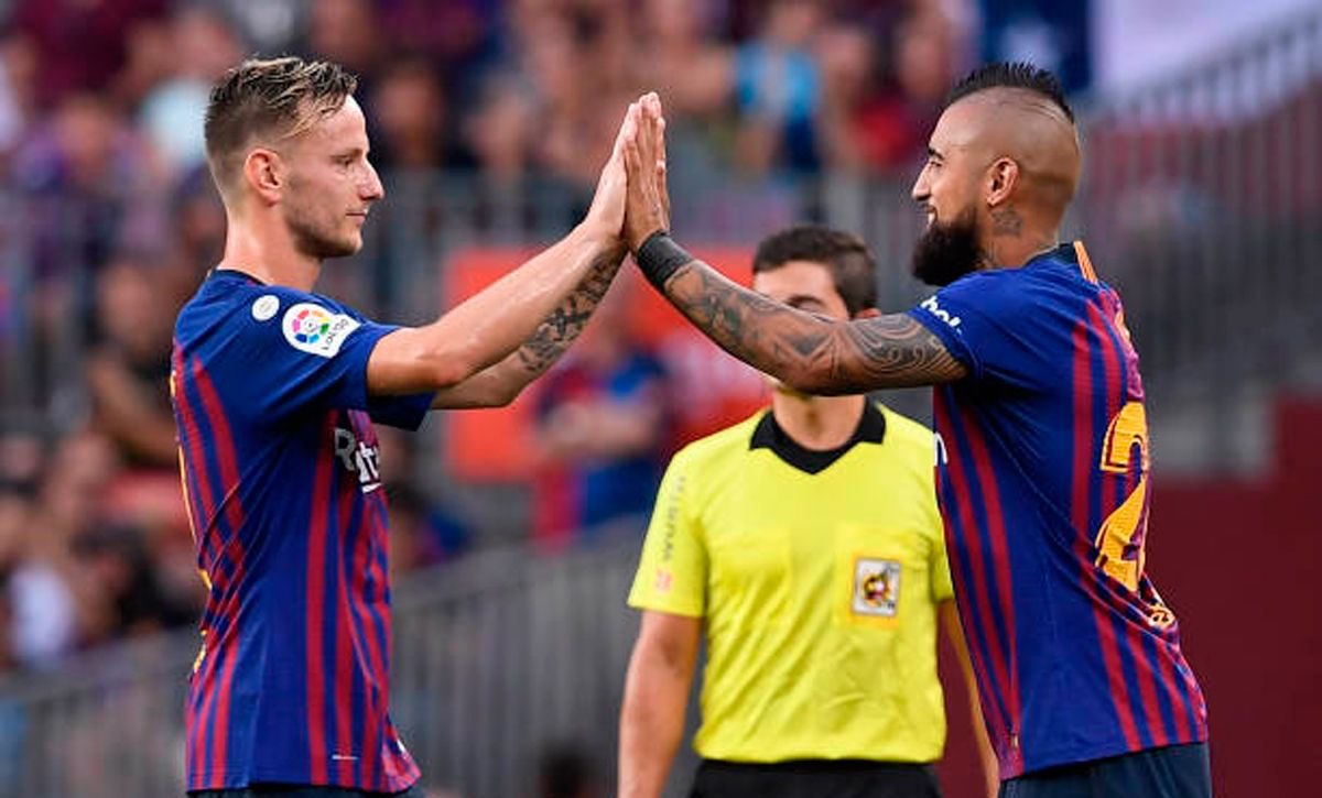 You see, Barcelona are most likely selling both Vidal and Rakitic this summer. Two very experienced players, and once they leave we will only be left with Busquets (31) as the experienced midfielder.