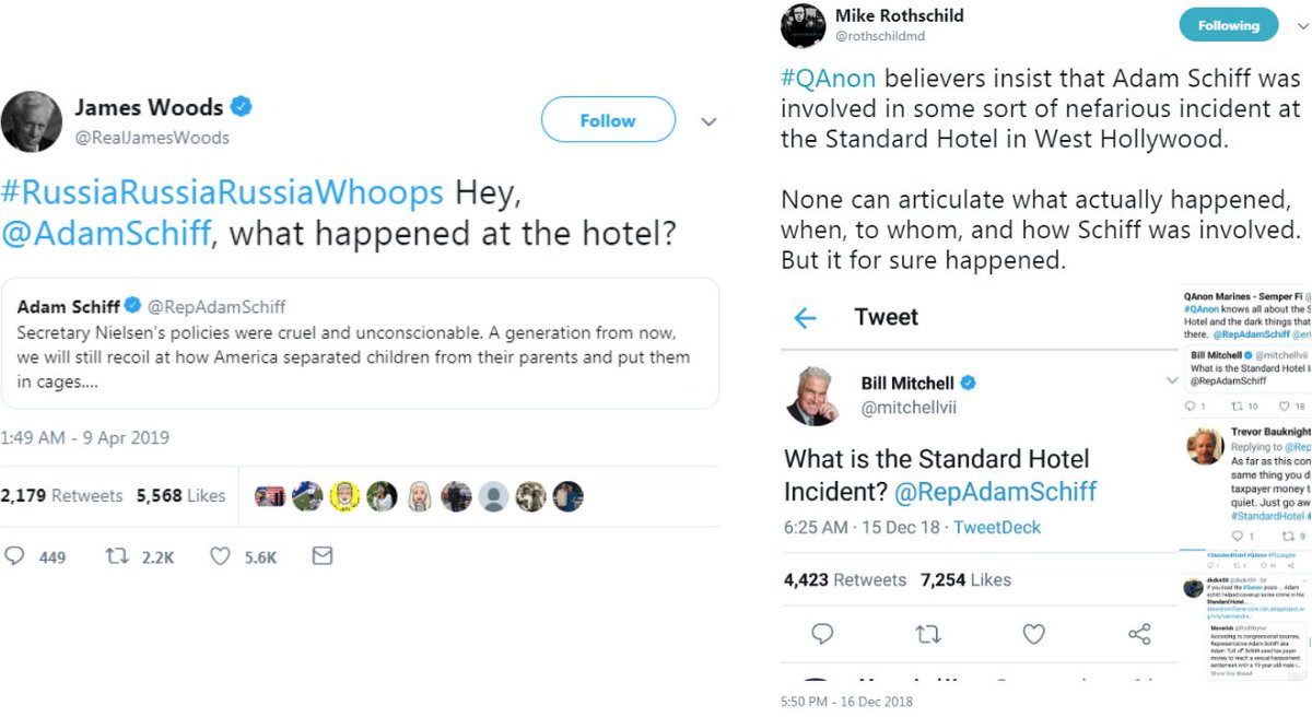 Trump this morning yet again retweeted James Woods. As noted multiple times before, Woods has tweeted multiple screenshots of "Q" posts & amplified QAnon content, & he has also pushed Pizzagate.  https://www.mediamatters.org/maga-trolls/actor-james-woods-main-conduit-content-far-right-fever-swamps-millions-twitter