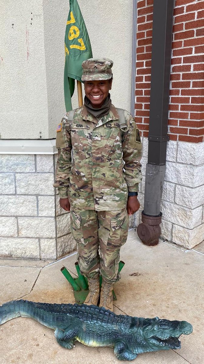 gator_nest's tweet photo. PV2 Nunn joined the @INGuardsman to make her family proud and serve her country as a #MilitaryPolice Professional. She is a first generation @USArmy Soldier! PV2 Nunn aspires to transition from NG to Active Duty so she can travel the world while serving. #WhyDoYouMP? #dragoon14MP https://t.co/bSGLDXS33J