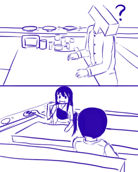 「赤城さん、お皿ごと取らなくては駄目よ」

みたいな 