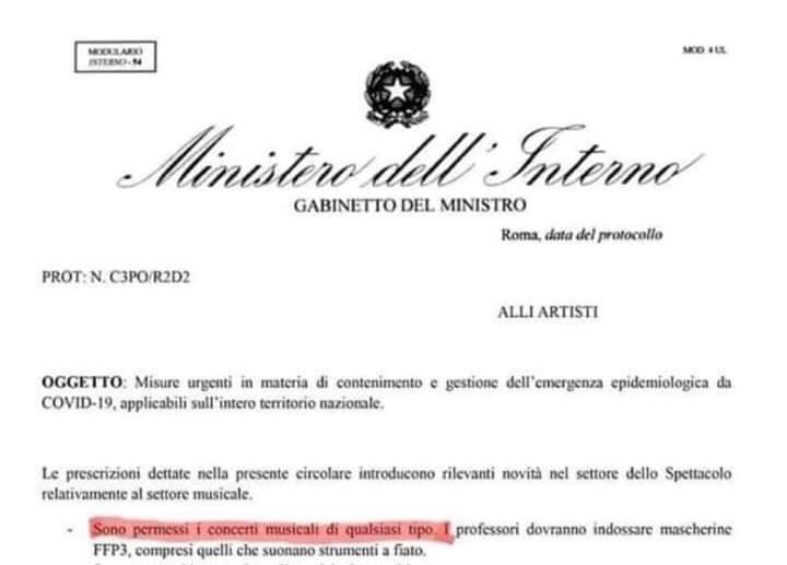 Archangel_65's tweet photo. Un team di 450 esperti, assunti a tempo indeterminato dal governo, per decidere che coloro che suonano strumenti a fiato devono usare la mascherina.
🎷🎷🎷🎷🎷🎷🎷🎷🎷🎷🎷🎷🎷🎷
📯📯📯📯📯📯📯📯📯📯📯📯📯📯 https://t.co/p41rteJ91Z