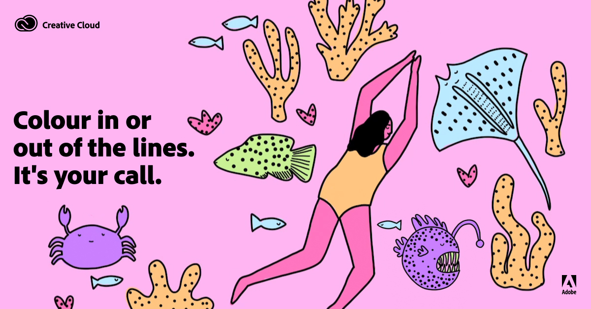 AdobeUK's tweet photo. We’ve worked with illustrators @OctaviaBromell, @HazelMeadArt and @martinamartian_ to create a collection of colouring sheets for use on @Photoshop and #AdobeFresco! Download the designs for free and share your finished artwork using #AdobeColouringBook🎨: https://t.co/kKCsWVkQY3 https://t.co/Y1zTxE6mcc