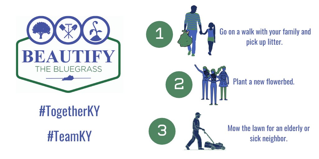 KentuckyLiving's tweet photo. Hey, #TeamKY: Let’s #BeautifyKY! Find ways to improve your own landscape, or even choose a neighborhood to walk through and pick up trash! Then make sure to submit your project, here: https://t.co/YDSGsJQulo #TogetherKY https://t.co/Fu1ZwbariJ