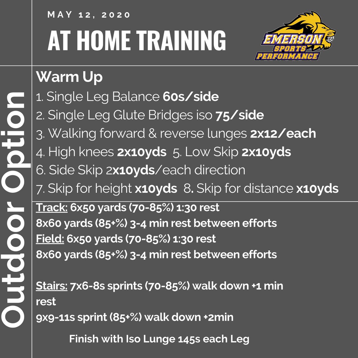 ecsportperf's tweet photo. Tuesday Training options! Let’s get after! 🦁💪🏻#hearusroar https://t.co/wp3VUd6bvc