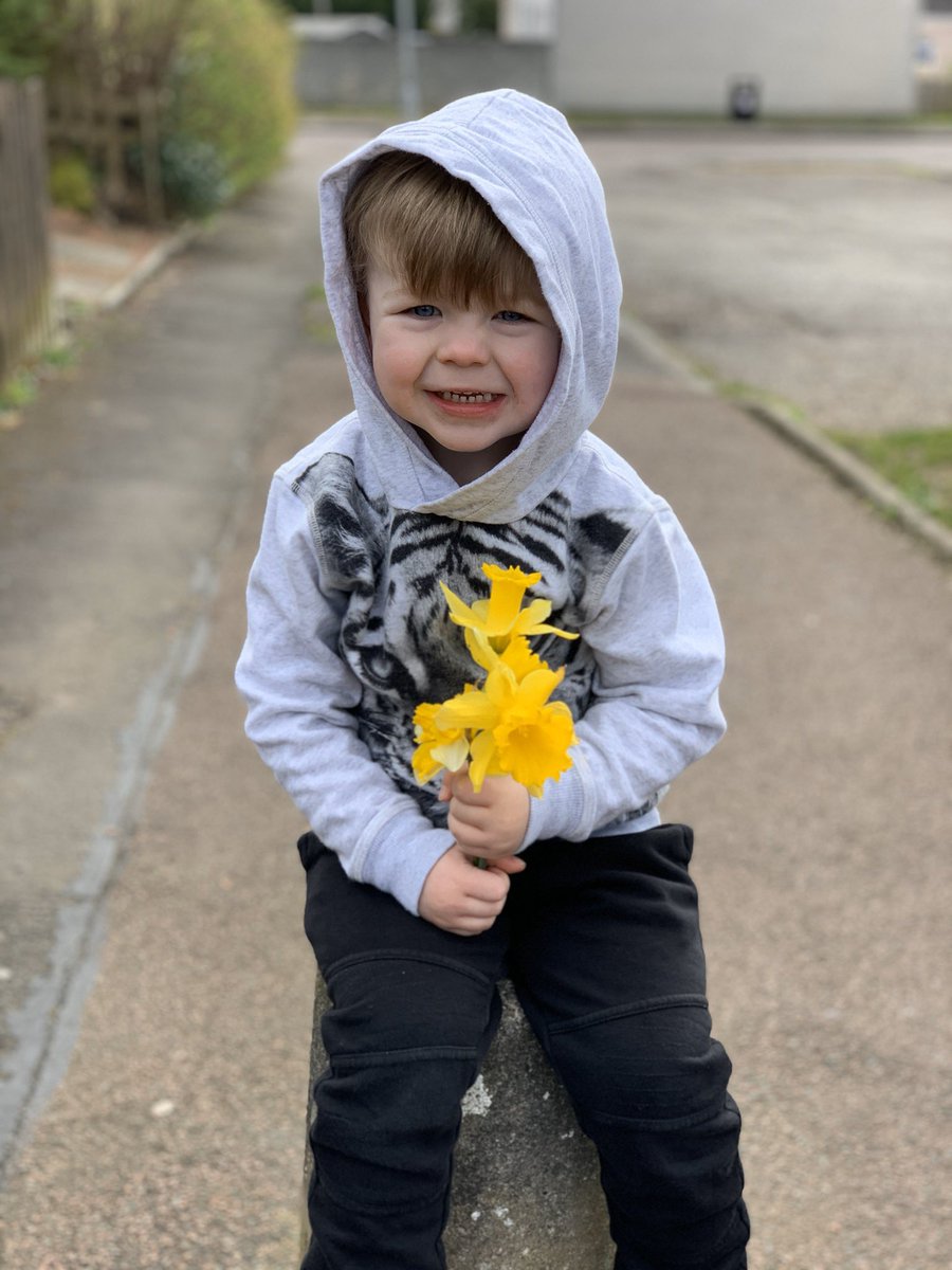mooncat3690's tweet photo. Cole from ELC enjoying the lovely weather! #adventuresinthewoods #pickingflowers #lookingforbugs @LanarkPrimary https://t.co/6fMox3bZET