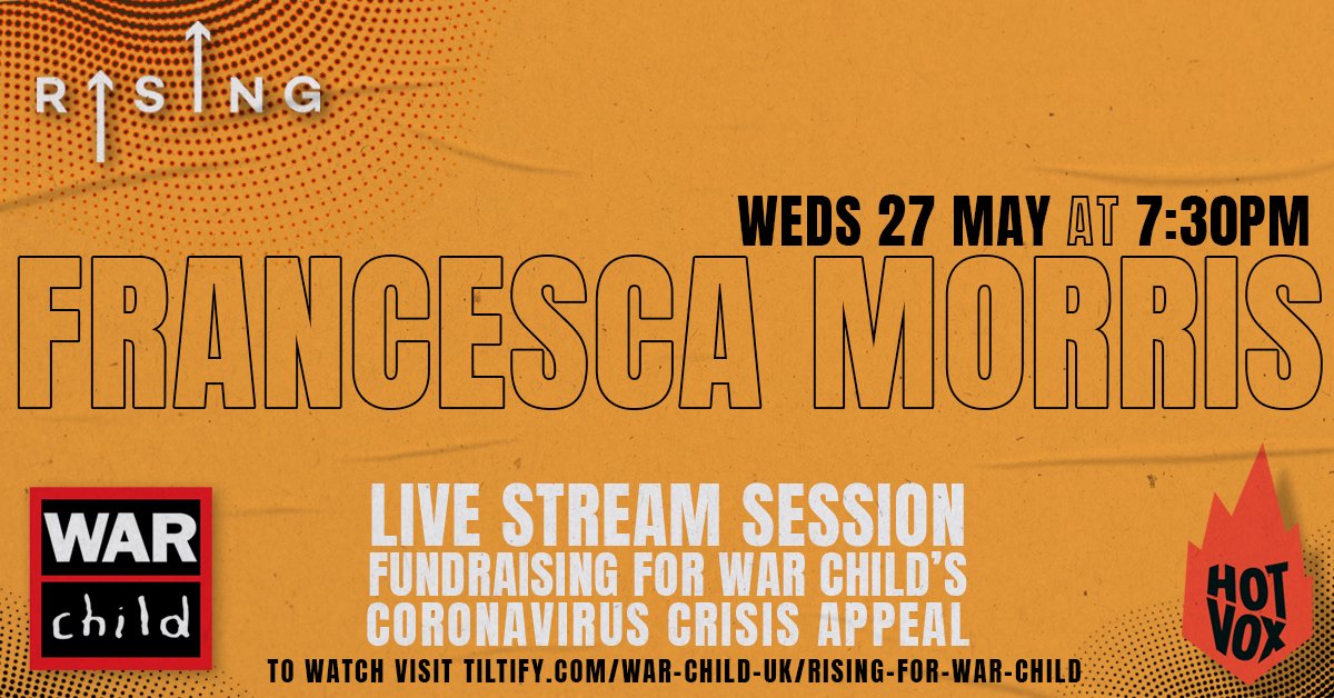 Hot_Vox's tweet photo. Today’s Future Icon is @FranMorrisMusic 

Francesca Morris is also taking part in RISING, our brand new series of live-streamed events, which aims to raise money for @WarChildUK to assist their work during the Covid-19 crisis. 

More here: https://t.co/8G3k0FWo9V https://t.co/dNQLDBPho1