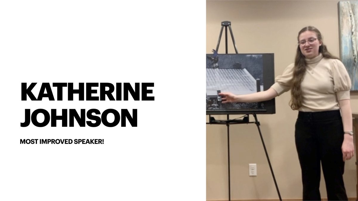 Congrats to this year’s Most Improved Speaker: Katherine Johnson!!! #speechbanquet #MWHSpride