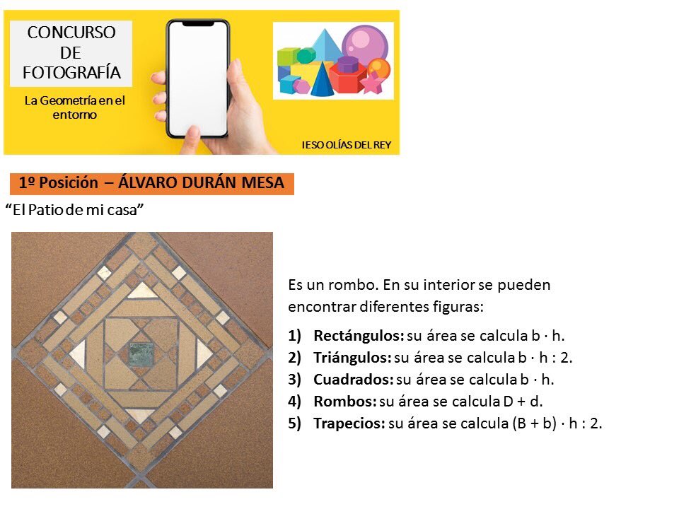 ieso_1's tweet photo. Después de una competición con diferentes ángulos, e intentando hacer la cuadratura del círculo, los ganadores de nuestro concurso de geometría son: 
1°: Álvaro Durán.
2º: Ángel Escudero y Yaiza Senovilla (doble empate)
3º: Javier Manrique
Gracias a todos por participar 😊 https://t.co/5AnwPLRaa7