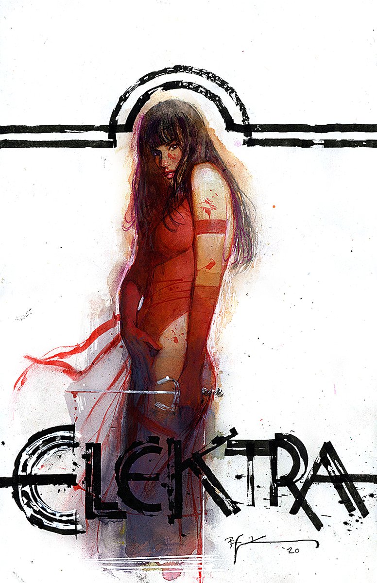 Latest offering: full color Elektra: 11x17 (28x43cm) archival mixed media on board.  <a href="/JimLee/">Jim Lee</a>  
To benefit <a href="/BincFoundation/">Book Industry Charitable Foundation (Binc)</a> 
ebay.com/itm/2029884662…
