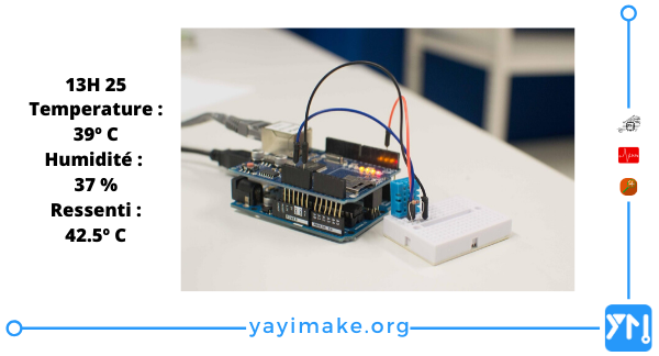 Likitacare's tweet photo. 🥵🥵Chez Yayimake on aime mesure la température qui nous derange 😅, grâce à un capteur de température et d’humidité #DHT11 et une carte #arduino.
#make #DIY #Nigertech #make227
@lourwana @seynim6 https://t.co/oPZGevVTFs