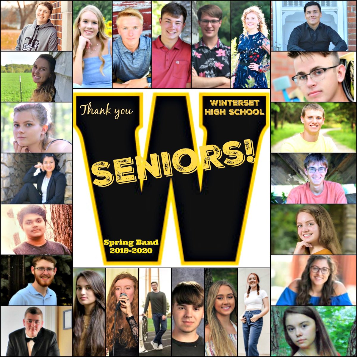 WintersetHusky's tweet photo. Congrats and thank you to our 2020 senior band members!  Your talents will be missed!  Good luck! 
#huskyband
#huskypride 
#wintersetbandboosters https://t.co/fchGnQED5F