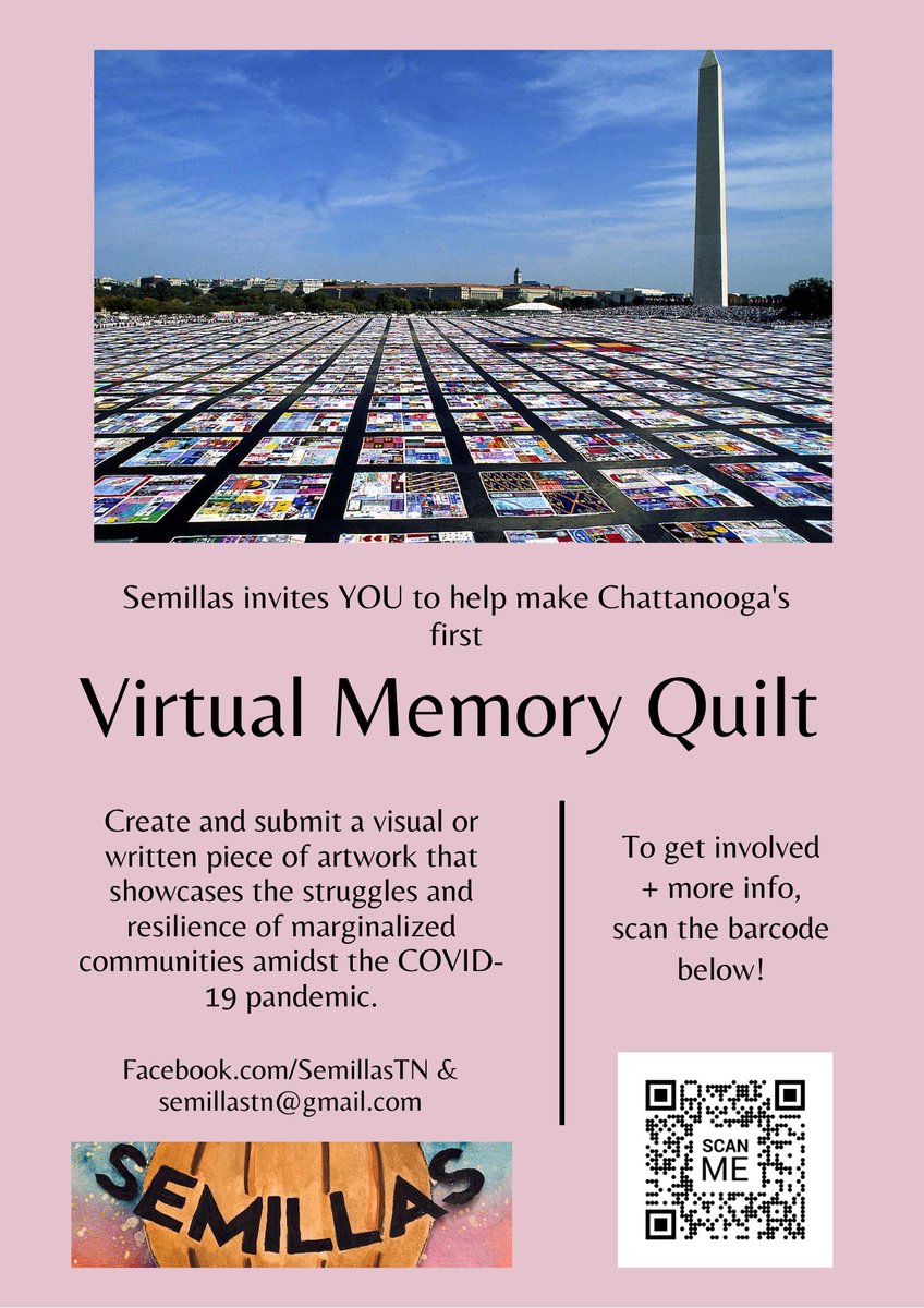 Hey everyone!! @Moisesrodc and other cca alumni are organizing Chattanooga’s first virtual memory quilt, and they need your help!! Please get involved and/or share if you can. More info can be found here: facebook.com/10017380485646…