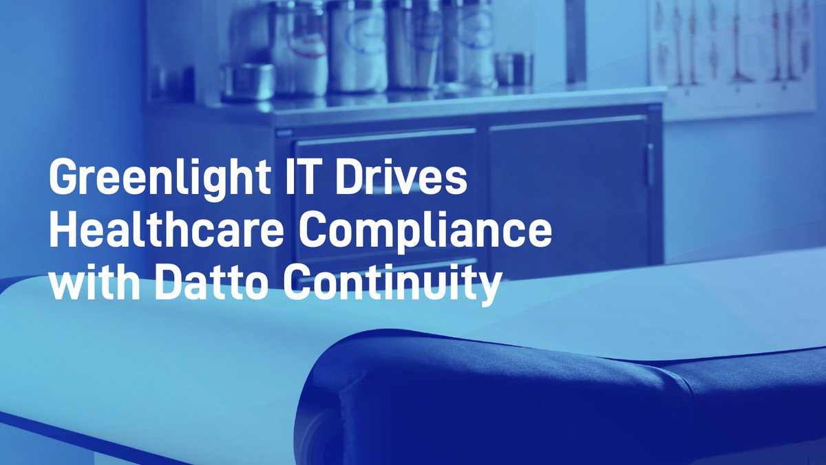Catfgarrett's tweet photo. Find out how Greenlight IT drives healthcare compliance with Datto Continuity! 
https://t.co/VqmHVsHOFE https://t.co/GW1yFTg7lV