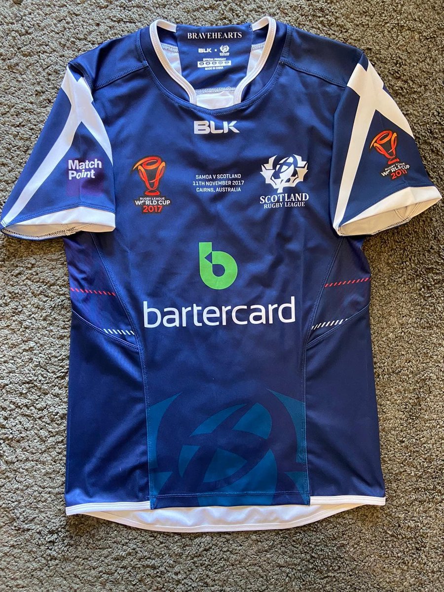 Scotland Rugby League World Cup 2022 Kids Home Rugby Shirt Short Sleeve