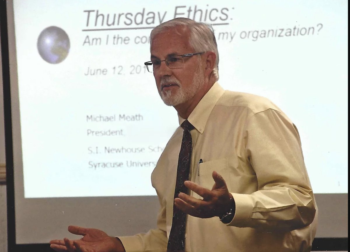 Congratulations to <a href="/mfmeath/">Michael Meath</a>, interim <a href="/NewhousePR/">NewhousePR</a> chair, on receiving "The Class of 2020 Newhouse Teacher of the Year Award." Professor Meath is an outstanding educator.