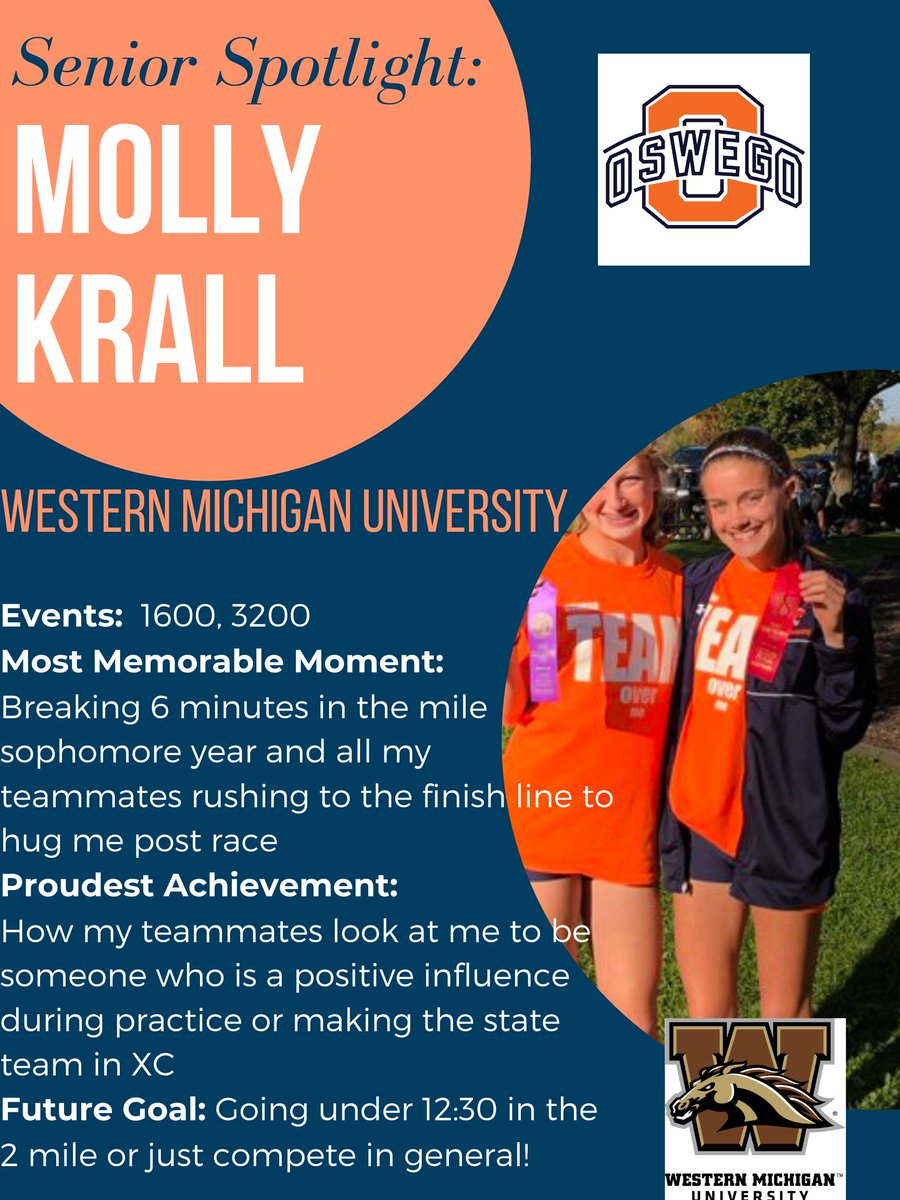 Senior Spotlight: Molly Krall

Our final captain, Molly, had a breakout year in XC, and was poised to do so in track and field as well. She is a ray of sunshine every single day, and an amazing teammate! And she loves to BOOGIE! #ownyourawesome