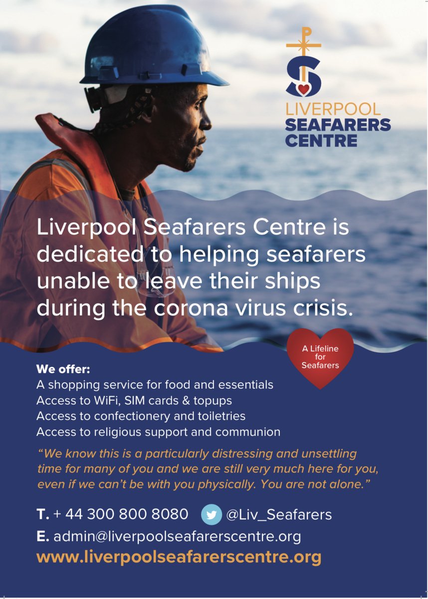 To all those with a sweet tooth. We are looking for donations of comfort food for seafarers unable to leave their ships and visit our centres in Crosby and Eastham during lockdown. Chocolate, biscuits and cake, including and especially, homemade! Pls drop into our centres.