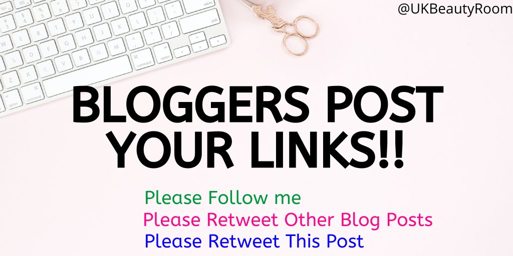 UKBeautyRoom's tweet photo. Good afternoon Bloggers!
💞Share your latest post!
💞Follow Me
💞 Retweet
💞 View &amp; Retweet other posts!
#bloggerstribe #WritingCommunity #bloggerssparkle #bloggers #lbloggers #bbloggers #usbloggers @USBloggerRT @TRJForBloggers @ispyablog #ukbloggers @BloggersHut @BloggersRT https://t.co/778RMseW4d