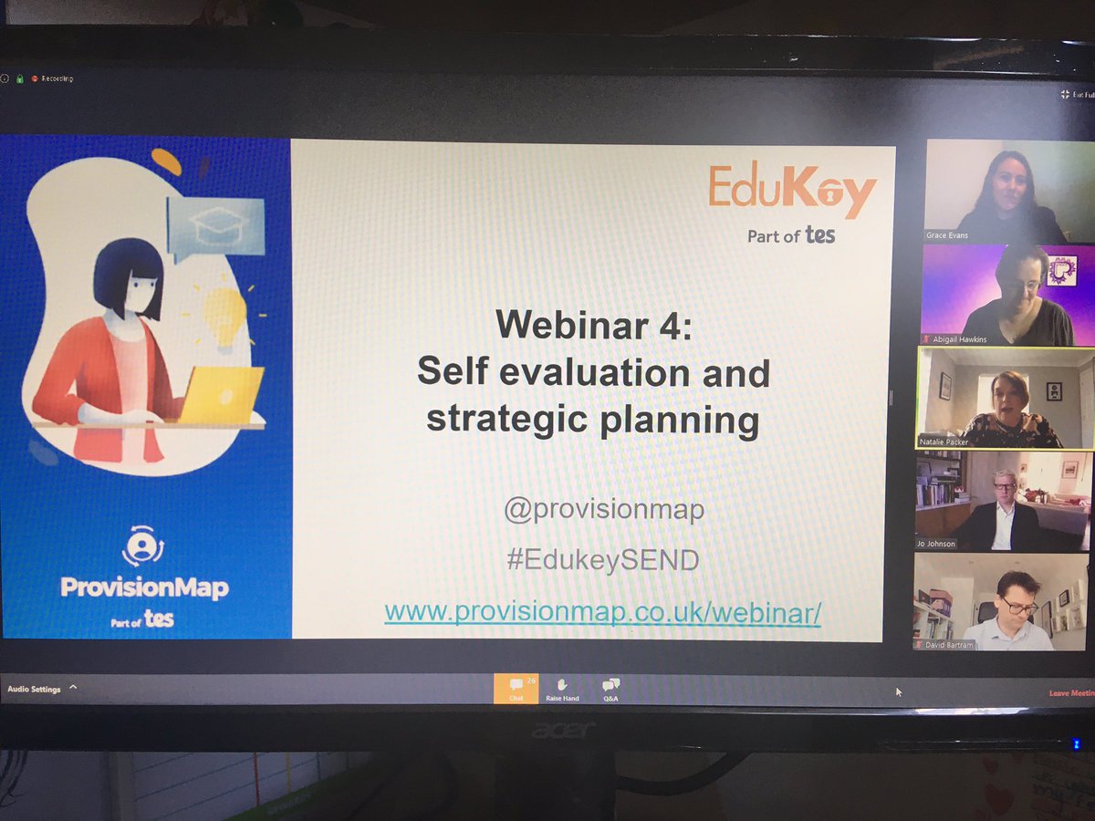 Enjoyed the final Webinar. Thank you to everyone for making them possible and providing such amazing support for us @provisionmap #EdukeySEND @DavidBartram_ @NataliePacker #wholeschoolSEND @SendcoSolutions