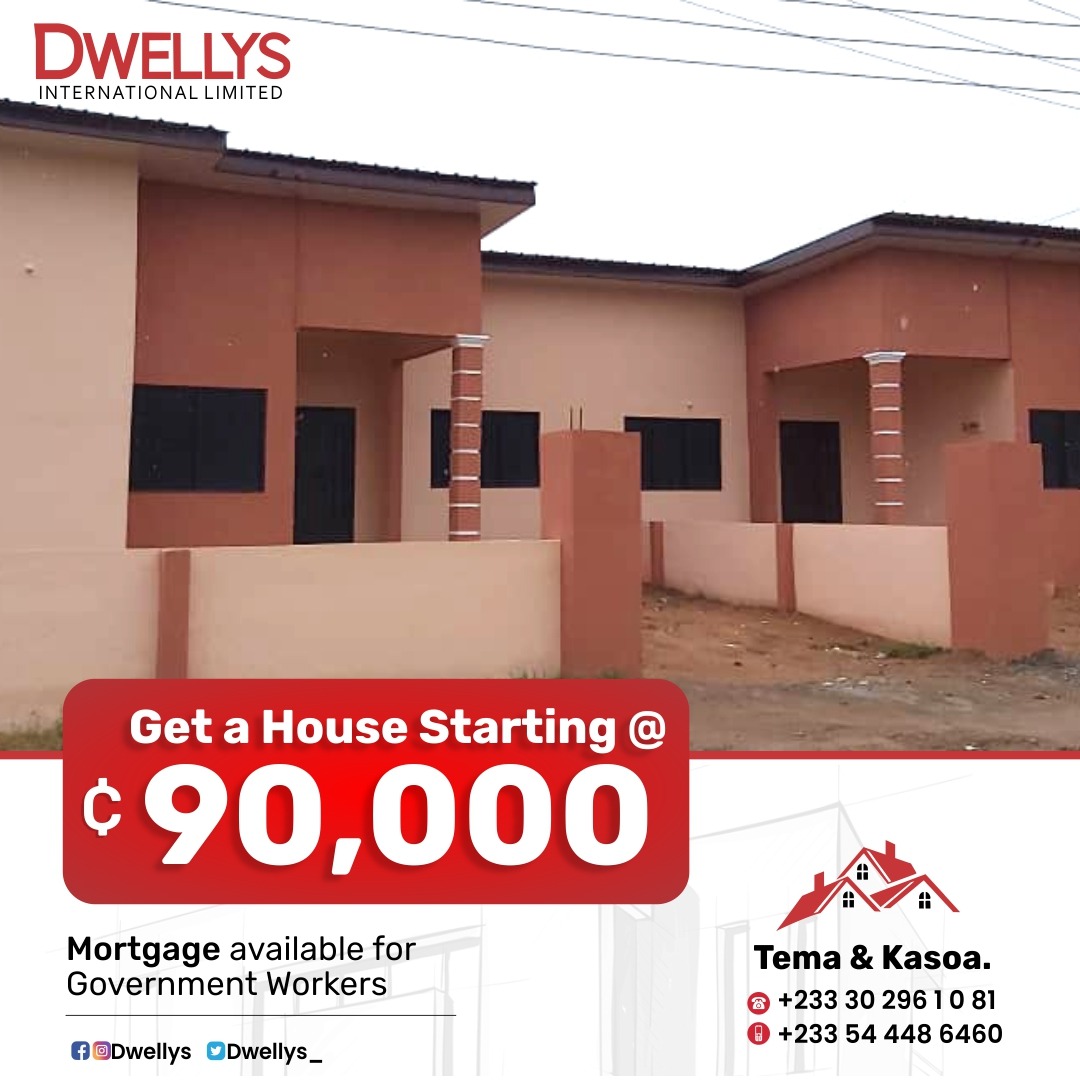 Dwellys_'s tweet photo. From 90,000ghc - 140,000ghc you can get a house for sale. Mortgages available for government workers only.
You can't miss this fantastic deal 💝👍😁
#Dwellys #RealEstate #Mortgage #Buy #Rent #Government #Kasoa #Community25 https://t.co/XC74Se9B7V