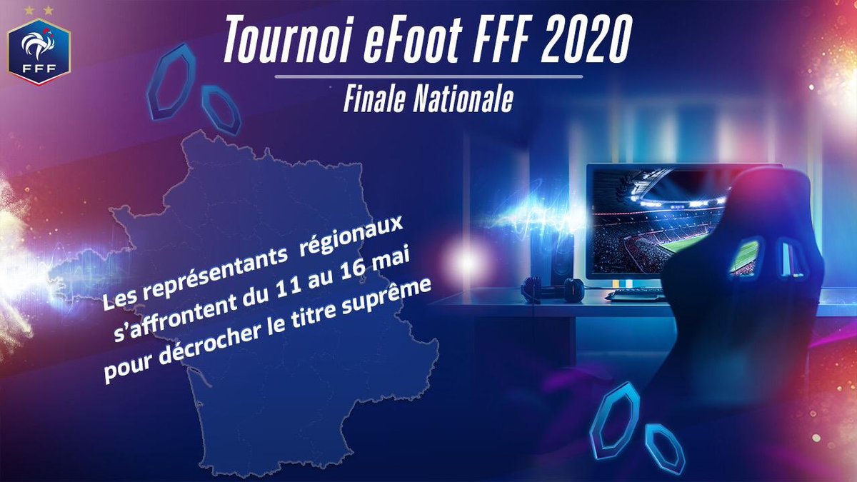 FFF's tweet photo. La finale nationale du Tournoi eFoot FFF 2020 se déroule jusqu’au 16 mai ➡️ Dix ligues régionales sont en lice : https://t.co/X2mBsDqDVV https://t.co/dkSshg846t