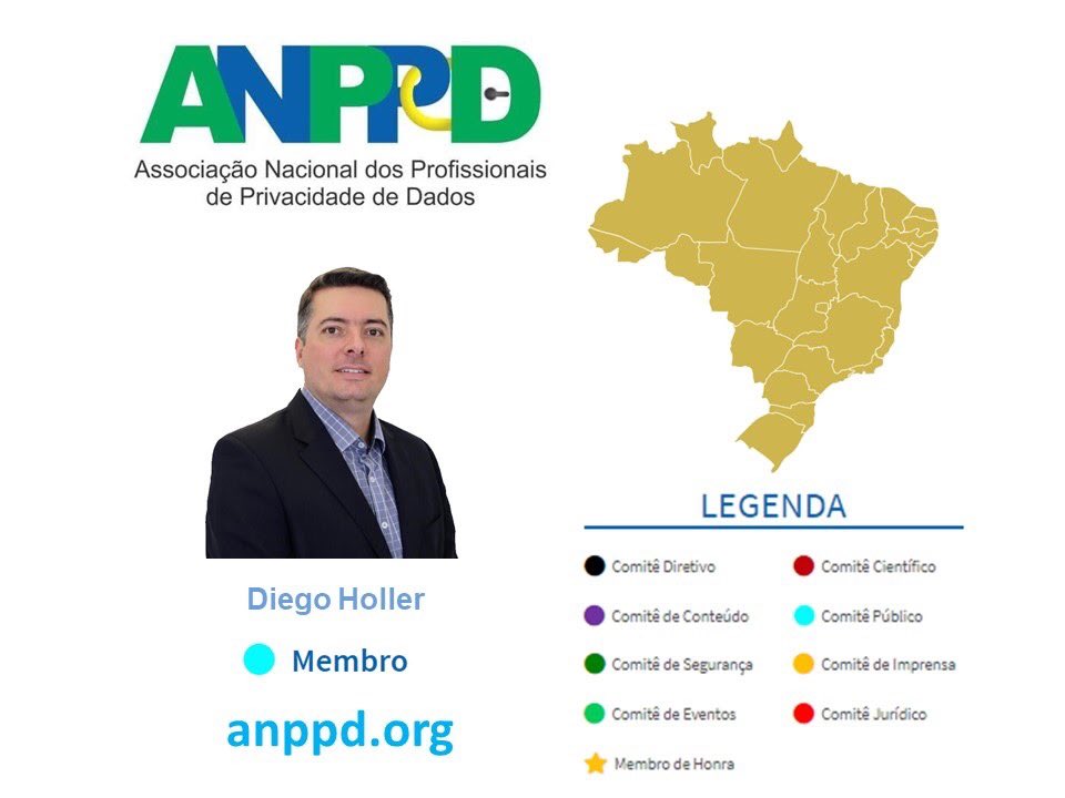 diegoholler's tweet photo. Feliz em ser aceito como Membro ANPPD® da Associação Nacional dos Profissionais de Privacidade de Dados! @anppdoficial https://t.co/MXgTZuBWh7